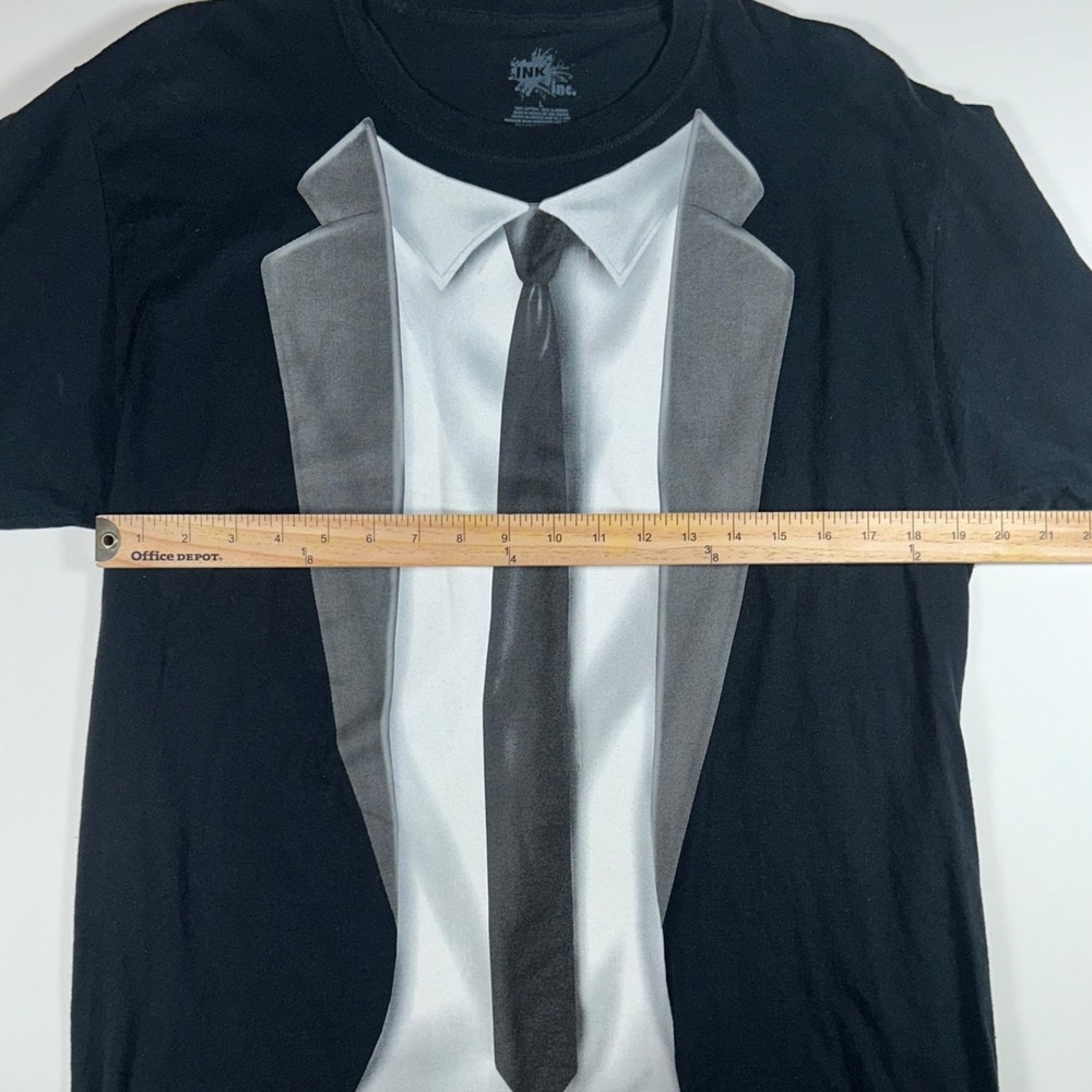 INK Inc Tuxedo T Shirt Mens Large Black Suit Tie Graphic Funny Costume Tee - Picture 15 of 16